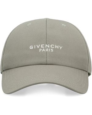 Givenchy Cappellino Paris ricamato in cotone - Grigio