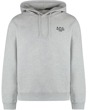 A.P.C. Rue Madame Cotton Hoodie Sweaters - Gray