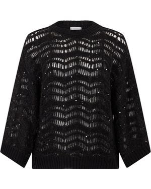Peserico Holey Jumper - Black