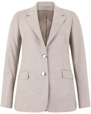 0205 Tagliatore Tagliatore Single-Breasted Wool Blazer With Modern Cut - Grey