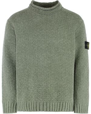 Stone Island Cotton Crew-Neck Jumper - Green