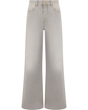 DARKPARK Loose High-Waist Jeans - Gray