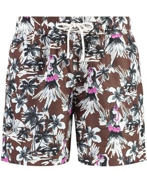 Palm Angels Shorts da mare stampati - Blu