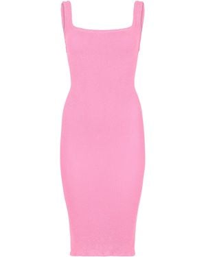 Hunza G Midi Dress - Pink
