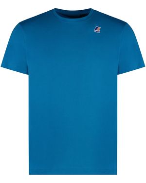K-Way Edouard Cotton Crew-Neck T-Shirt - Blue