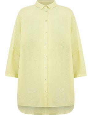 120% Lino Linen Shirt - Yellow
