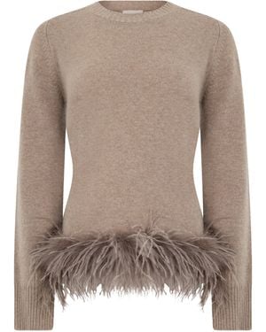 P.A.R.O.S.H. Sweater With Frayed Details - Brown