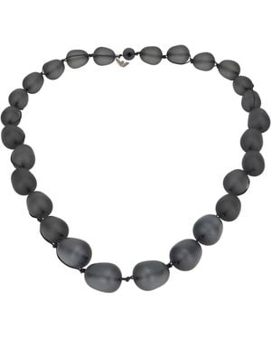 Emporio Armani Necklace With Resin Pearls - Black