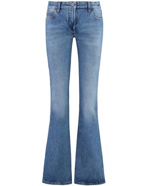 Off-White c/o Virgil Abloh Off- High-Rise Flared Jeans - Blue