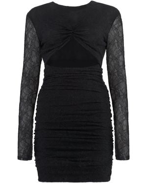 Philosophy Di Lorenzo Serafini Chic Lace Mini Dress With Cut-Out Detail - Black