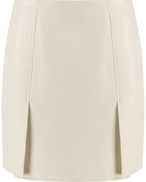 Tod's Leather Miniskirt - Natural