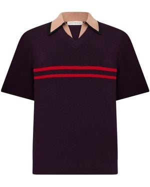 Dries Van Noten Short Sleeve Jumper With Polo Collar - Red