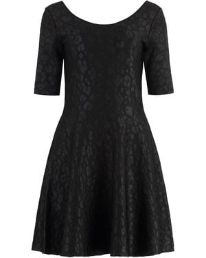 Versace Jacquard Knit Mini-Dress - Black