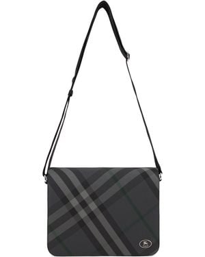 Burberry Mini Messenger Handbag With Modern Design - Black