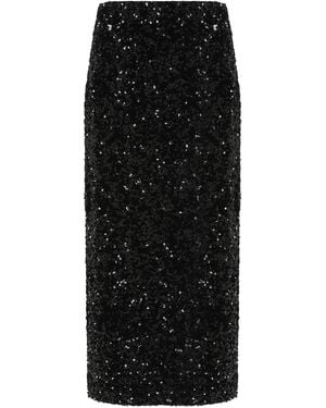 Vince Midi Skirt With Sequins - Black