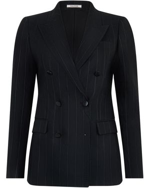 0205 Tagliatore Blazer Paris Striped - Black