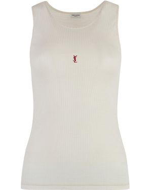 Saint Laurent Tank top a costine - Multicolore