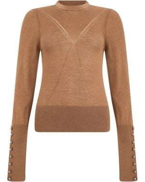 Rabanne Crewneck Sweater - Brown