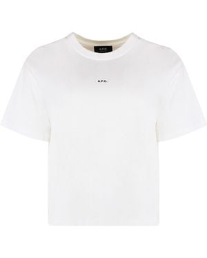 A.P.C. Organic Cotton Crew-Neck T-Shirt T-Shirts & Jerseys - White