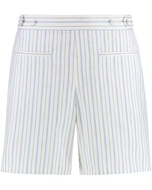 McQueen Cotton Bermuda Shorts - White