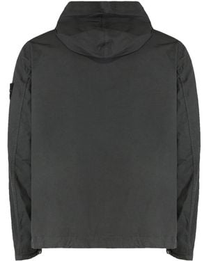 Stone Island Field Jacket With Hood - Black