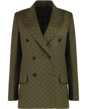 Gucci Blazer in misto cotone - Verde