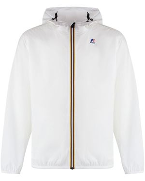 K-Way Hooded Nylon Packable Jacket - White
