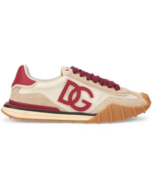 Dolce & Gabbana Trainers Dg Cushion Suede Polyamide Trainers - Pink