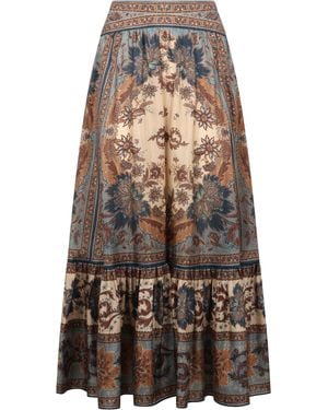 Zimmermann Ascension Printed Silk Skirt - Multicolor