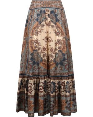 Zimmermann Ascension Printed Silk Skirt - Multicolor