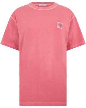 Stone Island Short-Sleeve T-Shirt - Pink