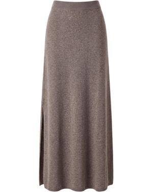 Lisa Yang Cashmere Jumper With Ribbed Border - Brown