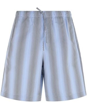 Dries Van Noten Cotton Shorts - Blue
