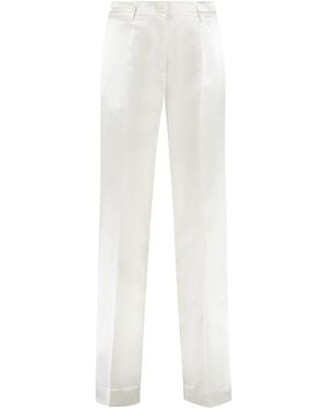 P.A.R.O.S.H. Viscose And Silk Pants - White
