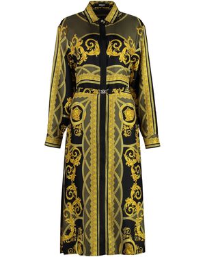 Versace Printed La Coupe Des Dieux Shirtdress - Black