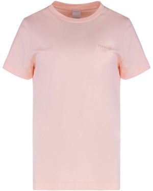 Pinko Start Cotton Crew-Neck T-Shirt T-Shirts & Jerseys - Pink