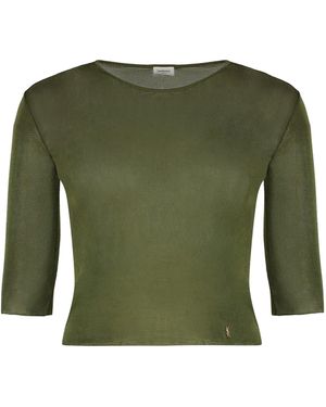 Saint Laurent Viscose Top - Green