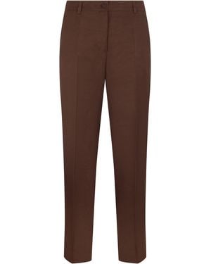 P.A.R.O.S.H. Trousers Made Of Viscose And Linen - Brown
