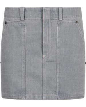 Fendi Denim Mini Skirt - Gray