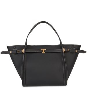 Tod's Small Leather Shopping Handbag - Black