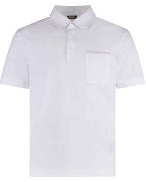 ZEGNA Polo a maniche corte in cotone - Bianco