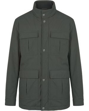 Valstar High Collar Jacket With Applied Pockets - Green
