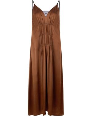 Prada Vestito lungo satinato - Marrone