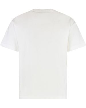 Palm Angels Cotton Crew-Neck T-Shirt - White
