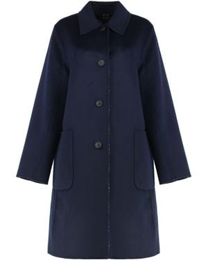 Tory Burch Cappotto in lana reversibile - Blu