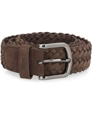BOSS Cintura in suede - Marrone