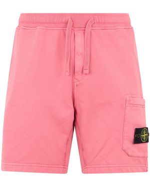 Stone Island Shorts With Adjustable Drawstring - Pink