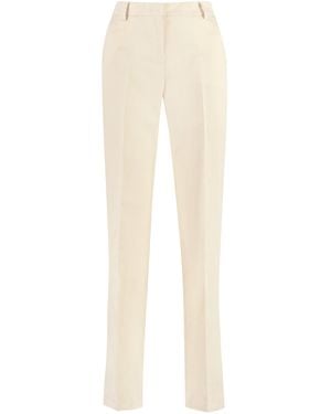 PT01 Ambra Cotton-Linen Trousers - White