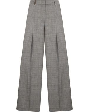 Peserico Trousers With Pleats - Grey
