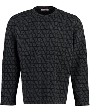Valentino Garavani Crew-neck Wool Jumper - Black